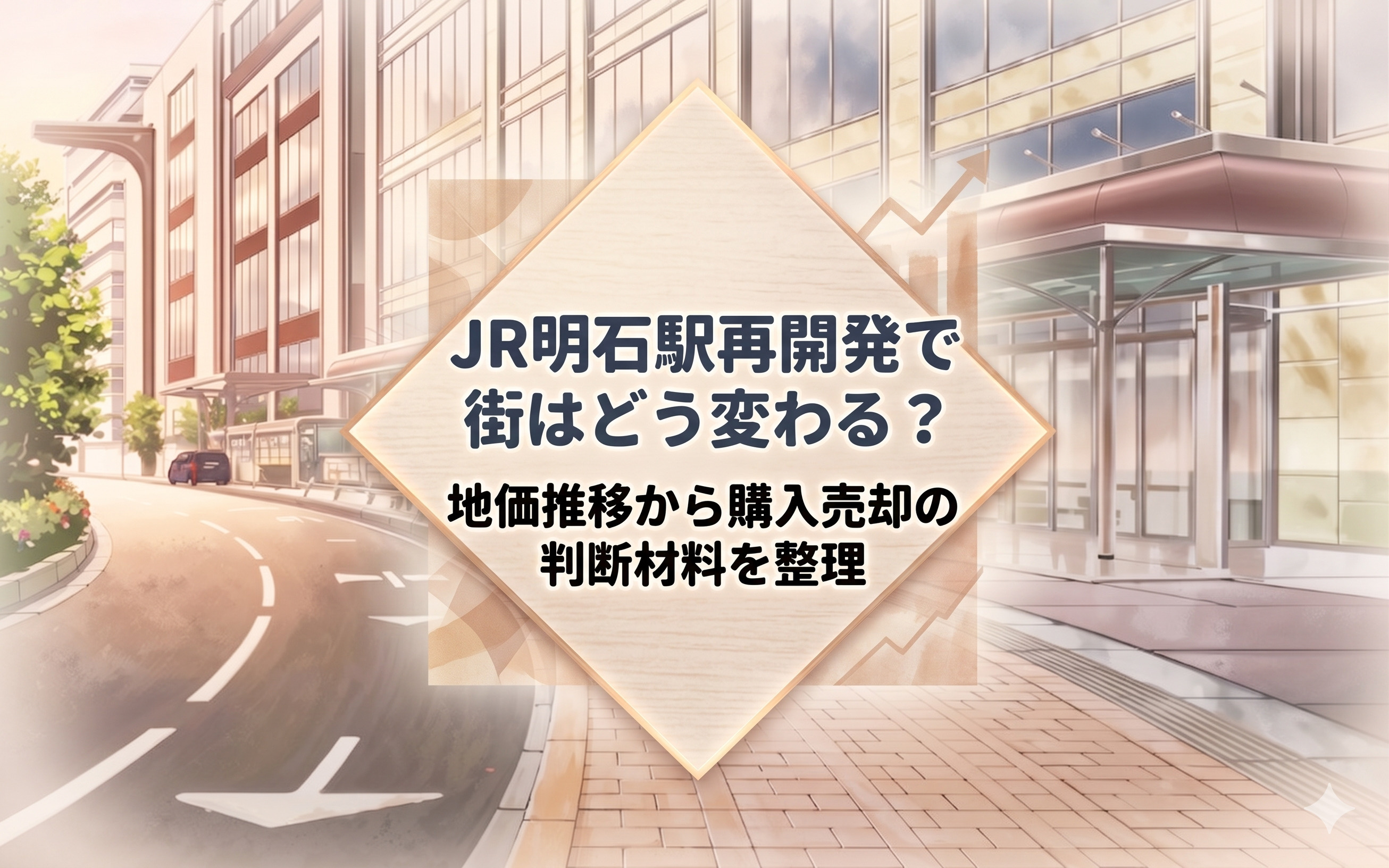 JR明石駅再開発で街はどう変わる?地価推移から購入売却の判断材料を整理