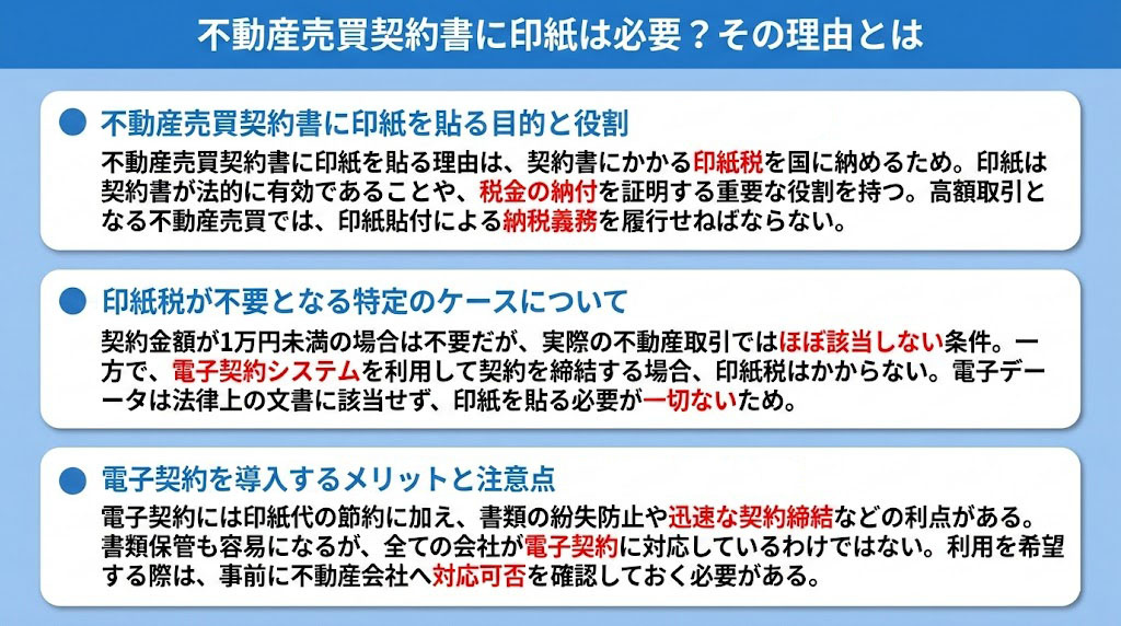 不動産売買契約書に印紙は必要?その理由とは