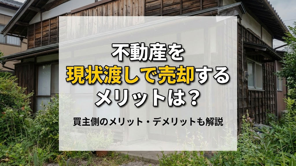 不動産を現状渡しで売却するメリットは?買主側のメリット・デメリットも解説