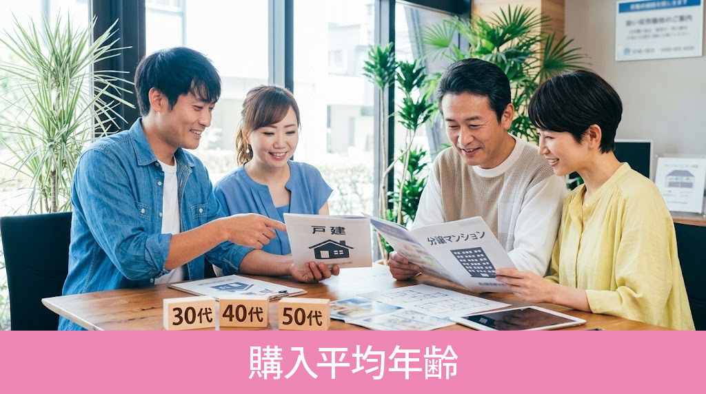 住宅タイプ別に見る不動産を購入平均年齢