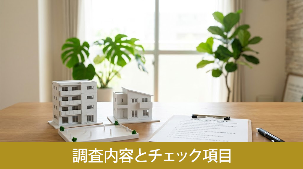 物件の種類別に見る調査内容とチェック項目