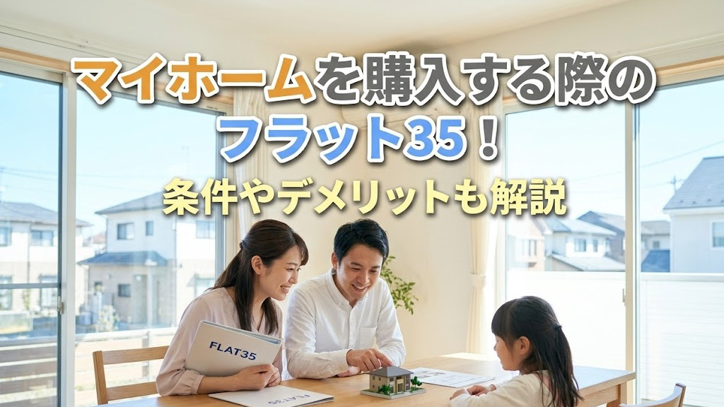 マイホームを購入する際のフラット35!条件やデメリットも解説