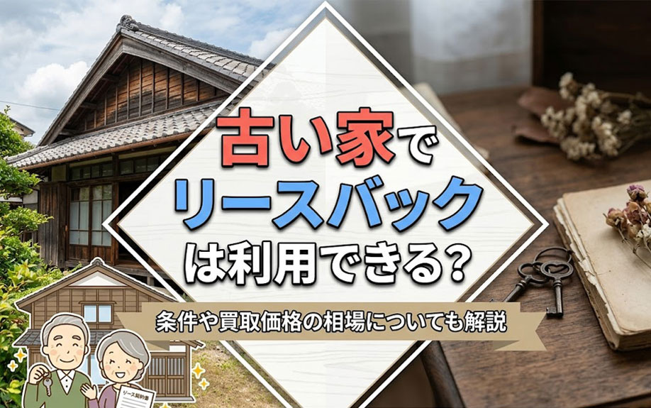 古い家でリースバックは利用できる?条件や買取価格の相場についても解説