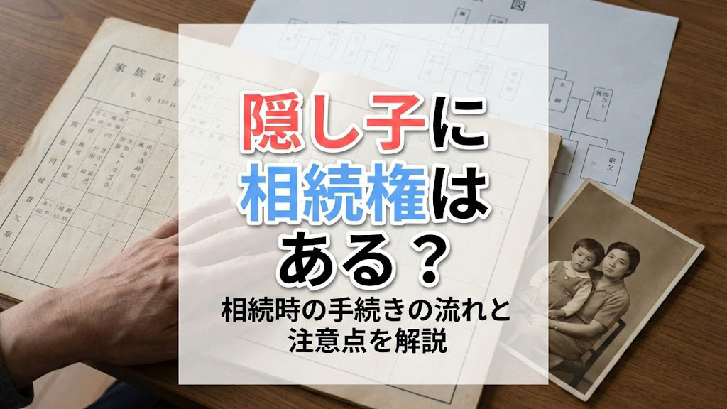 隠し子に相続権はある?相続時の手続きの流れと注意点を解説