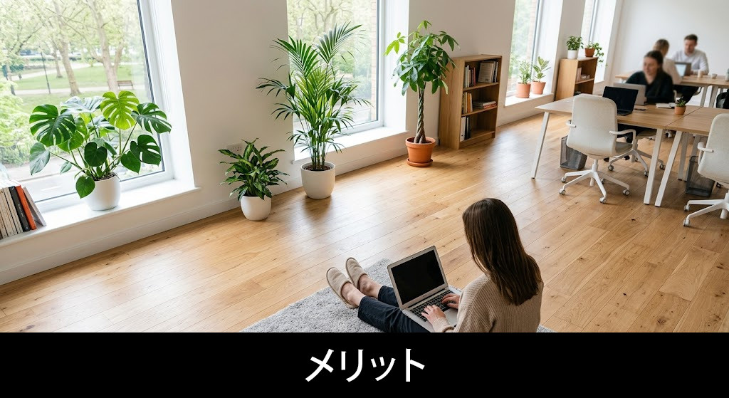 衛生管理や生産性向上などの土足禁止オフィスのメリット