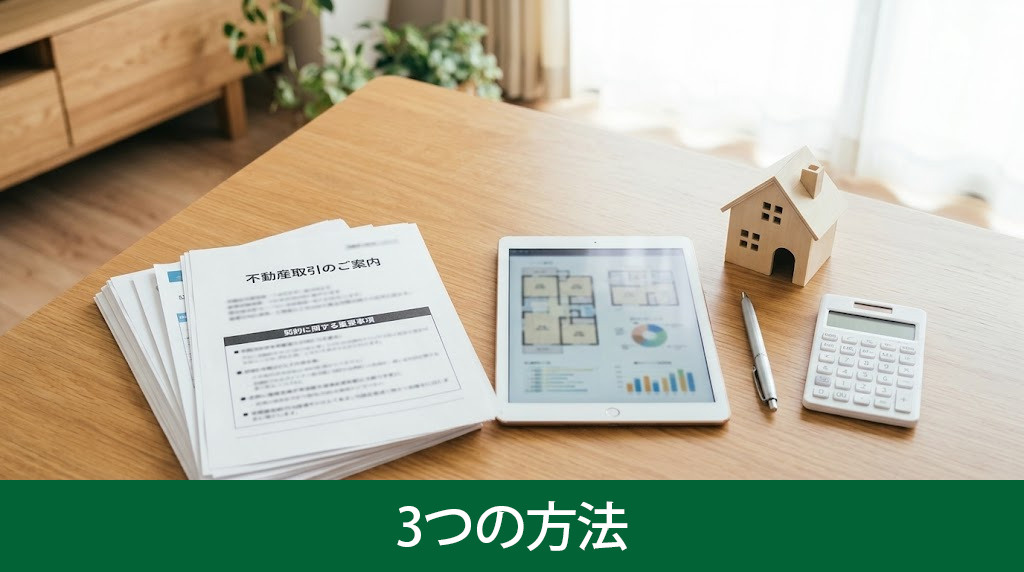 住みながら不動産売却を進める3つの方法
