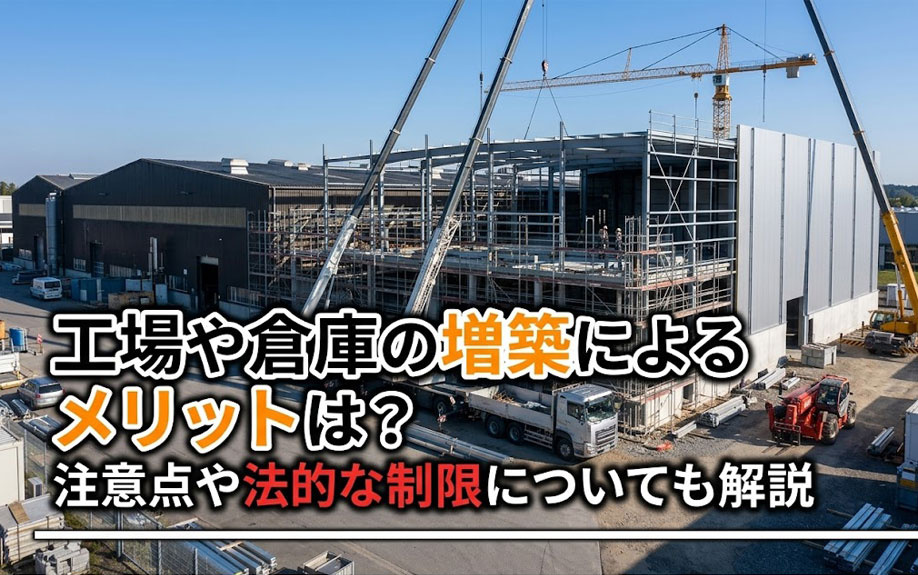 工場や倉庫の増築によるメリットは?注意点や法的な制限についても解説