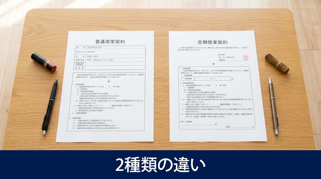 普通借家契約と定期借家契約の2種類の違い