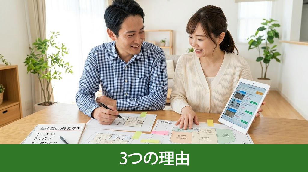 土地選びで優先順位を決めておくべき3つの理由