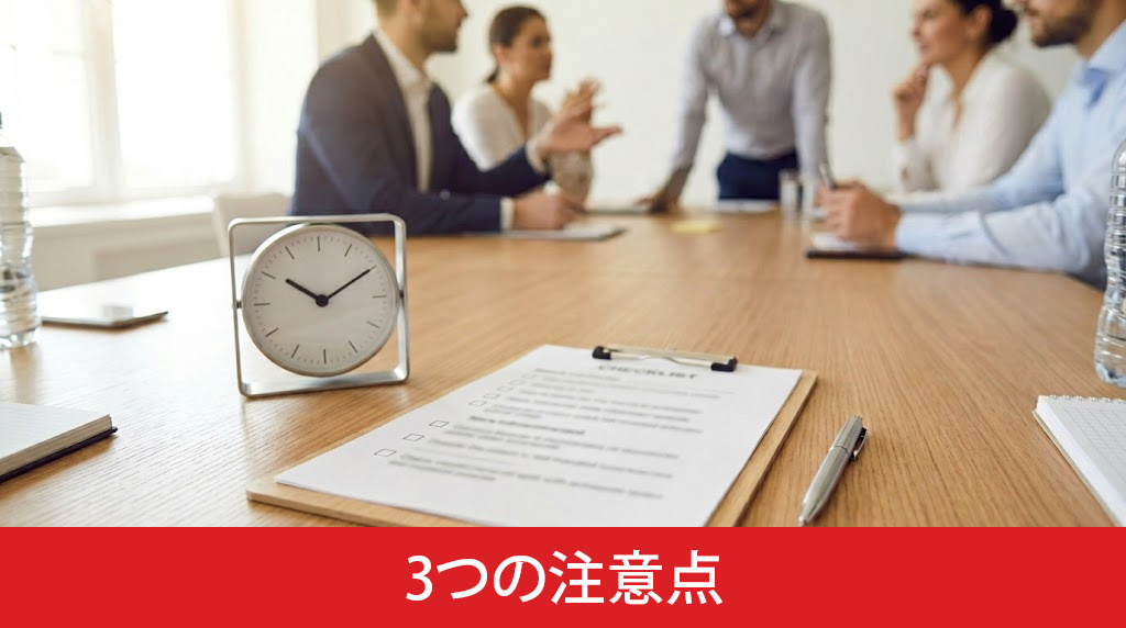 手続き前に知っておきたい3つの注意点
