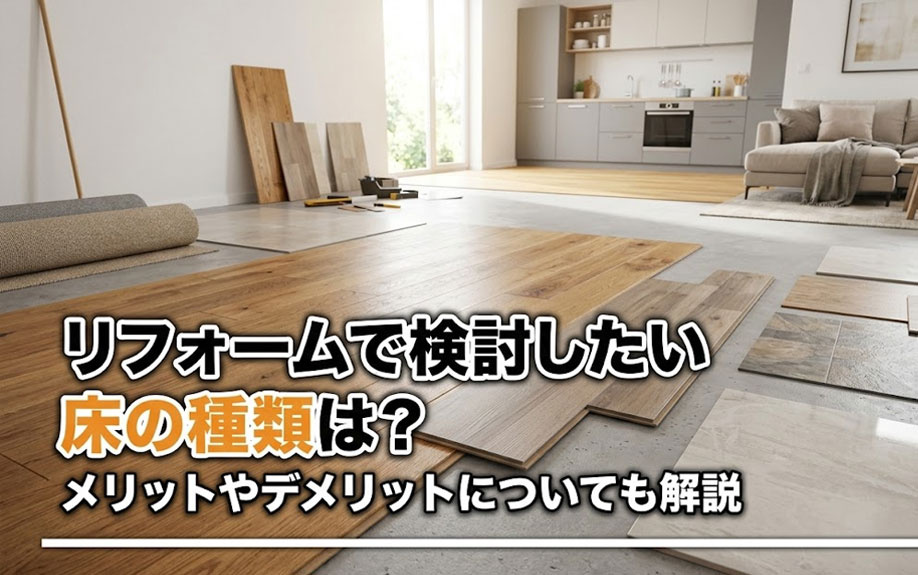 リフォームで検討したい床の種類は?メリットやデメリットについても解説