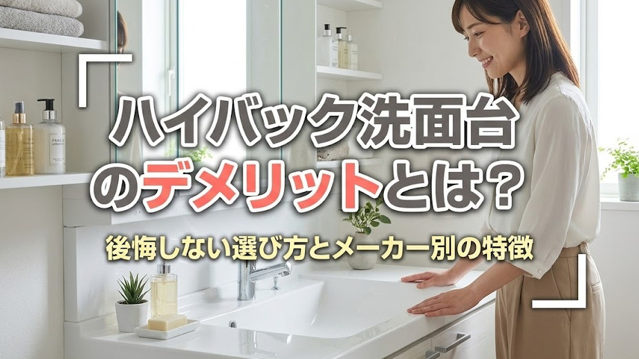 ハイバック洗面台のデメリットとは?後悔しない選び方とメーカー別の特徴