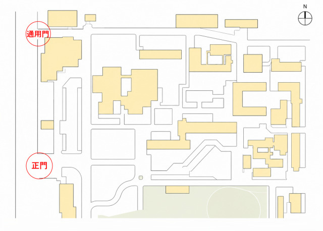 奈良教育大学正門・通用門イメージ概略図