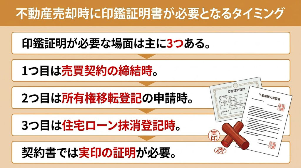 不動産売却時に印鑑証明書が必要となるタイミング