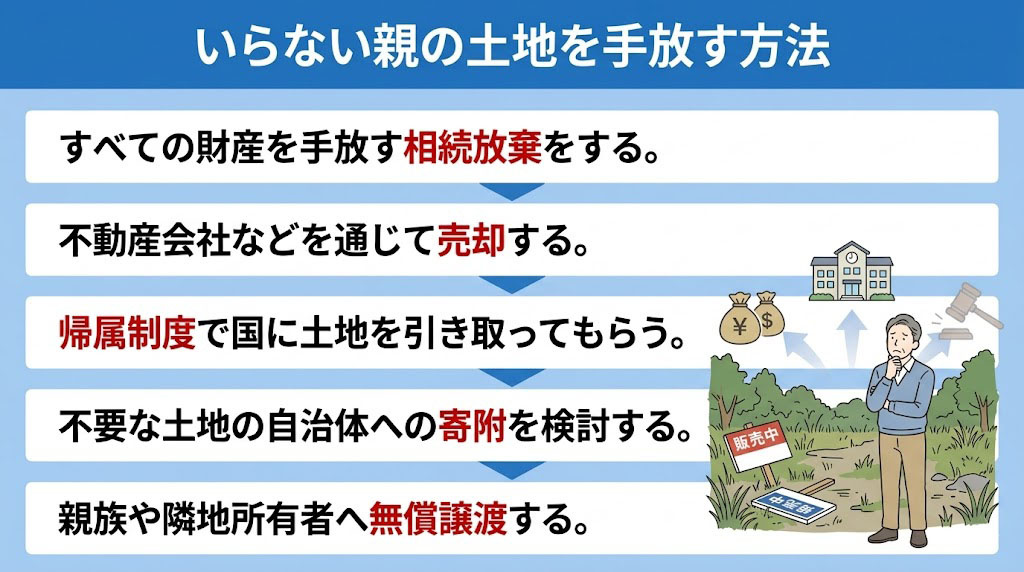 いらない親の土地を手放す方法