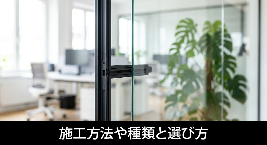 施工方法やフレーム・ガラスの種類と選び方