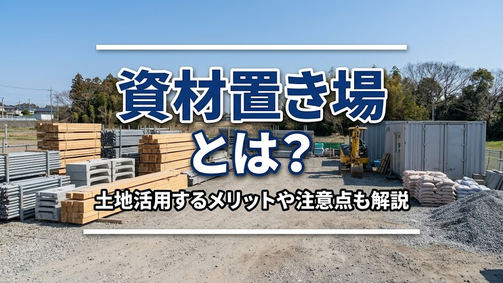 資材置き場とは?土地活用するメリットや注意点も解説