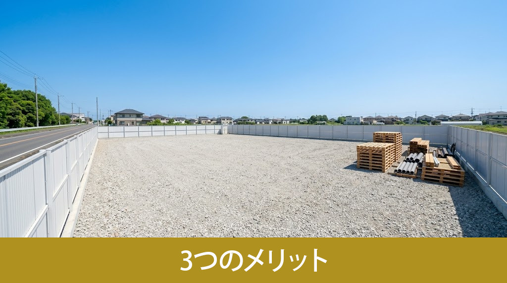資材置き場で土地活用をおこなう3つのメリット