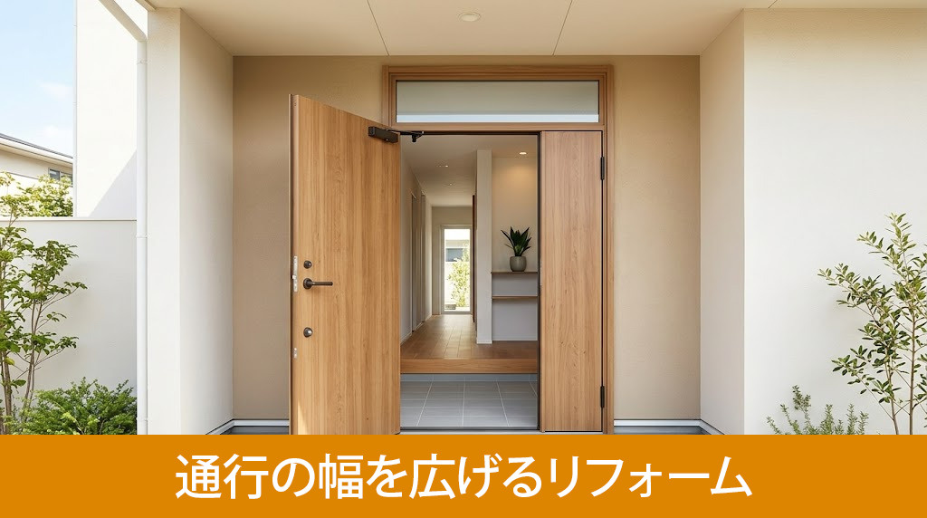 玄関の通行の幅を広げるリフォームの費用相場