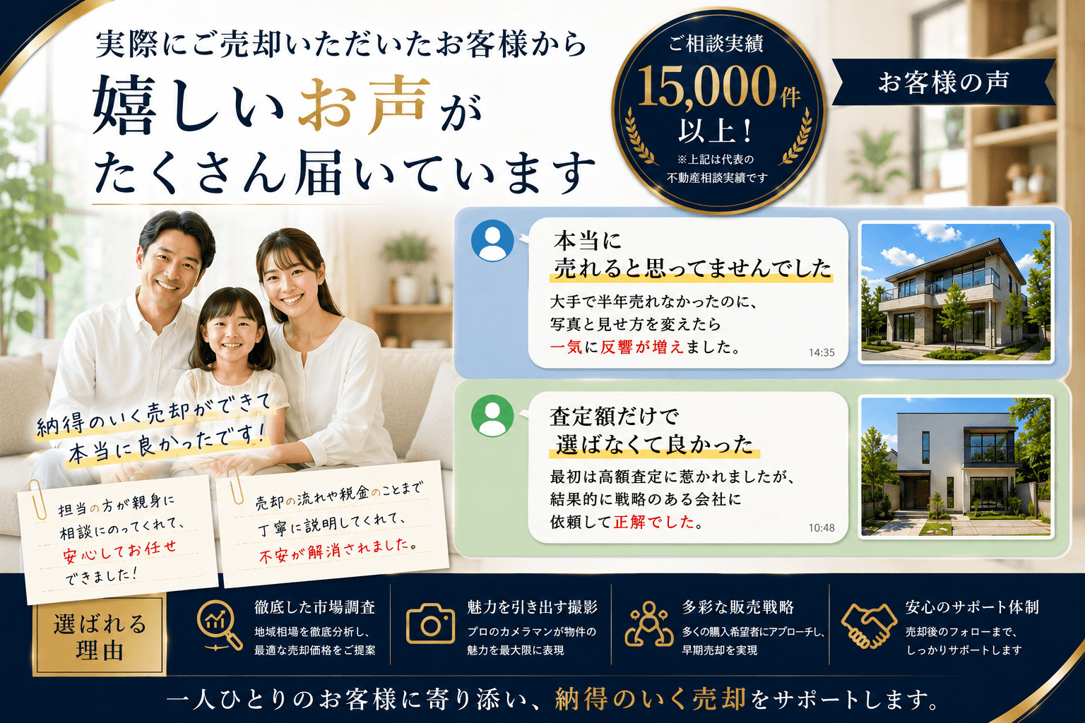 不動産売却お客様の声