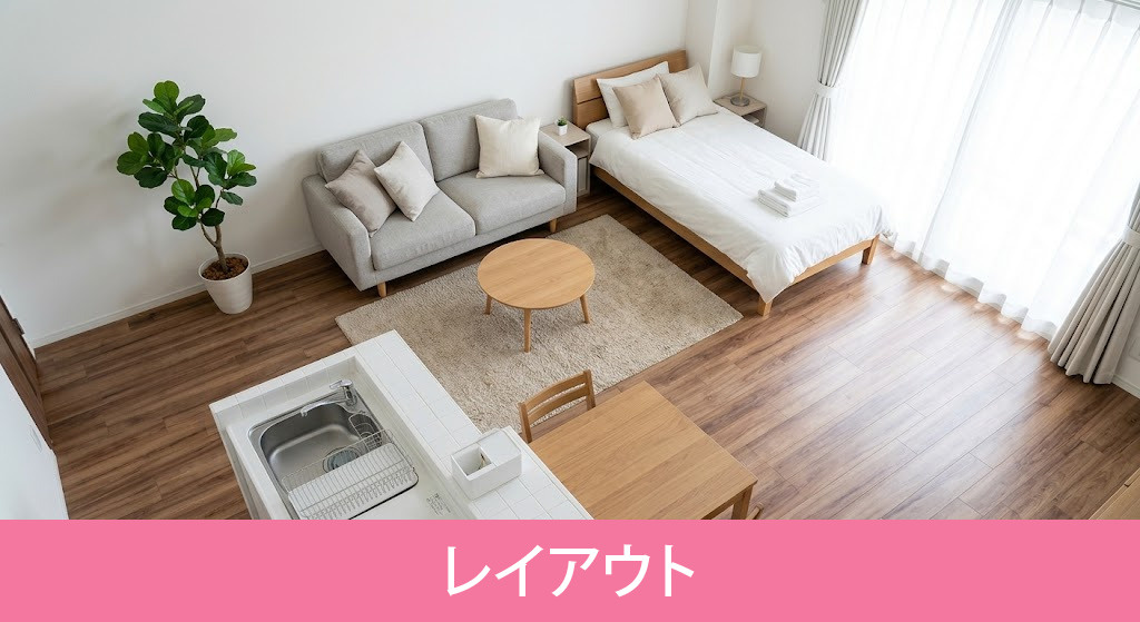 1DKの部屋づくりを成功させるレイアウト