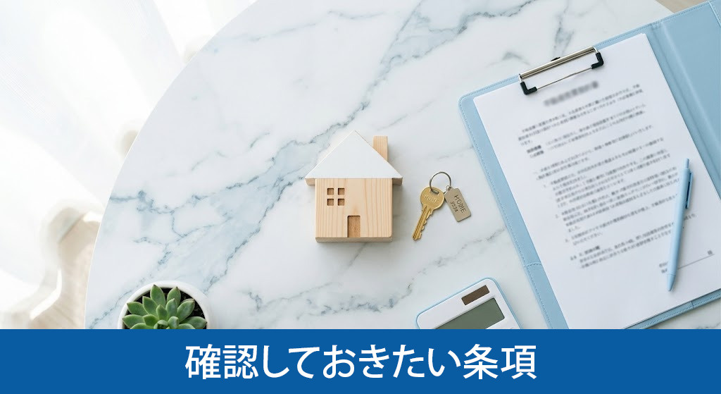 賃貸借契約で確認しておきたい条項