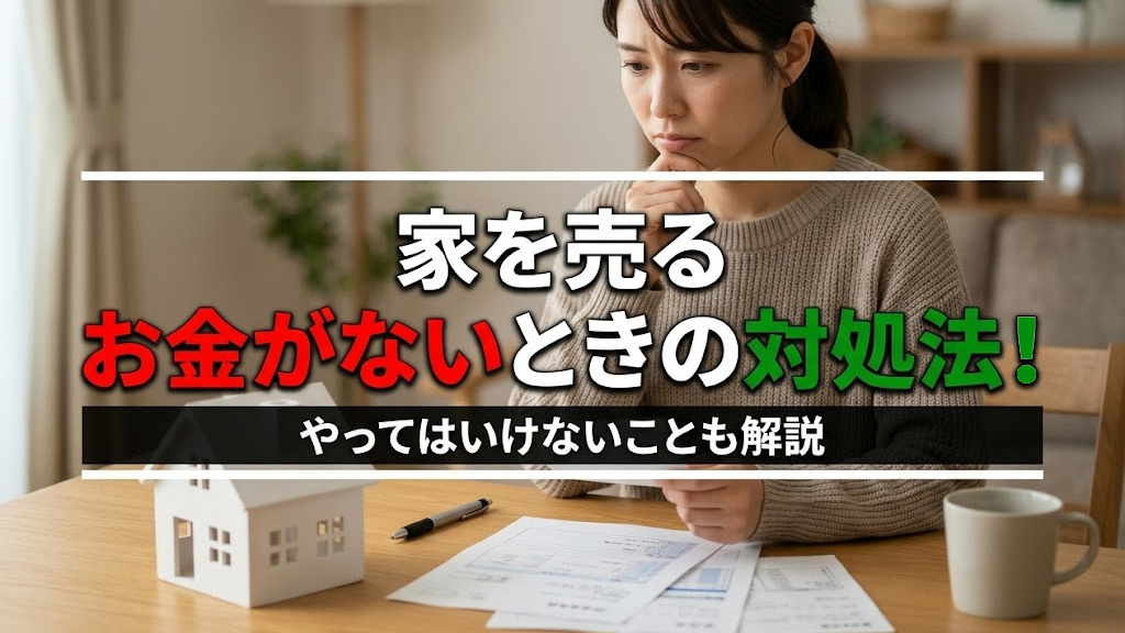 【5月4週目 編集中】家を売るお金がないときの対処法!やってはいけないことも解説