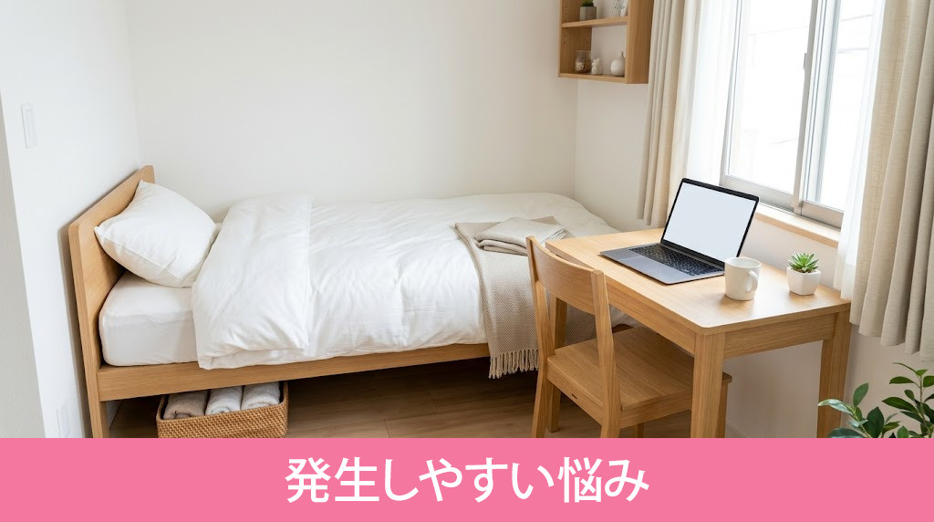 ワンルームレイアウトで発生しやすい悩み