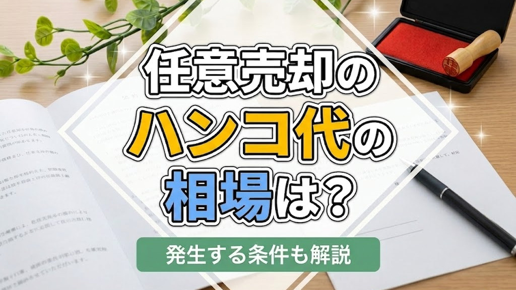 【5月4週目 編集中】任意売却のハンコ代の相場は?発生する条件も解説