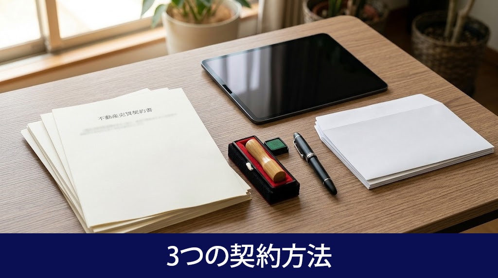 遠方の不動産を売却する3つの契約方法