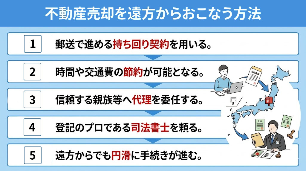 不動産売却を遠方からおこなう方法