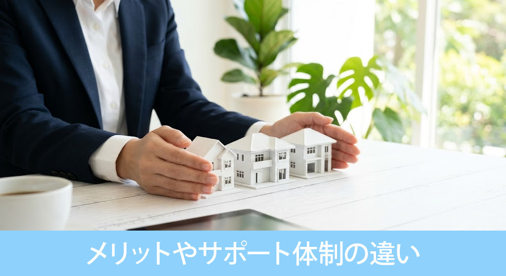 媒介契約ごとのメリットやサポート体制の違い
