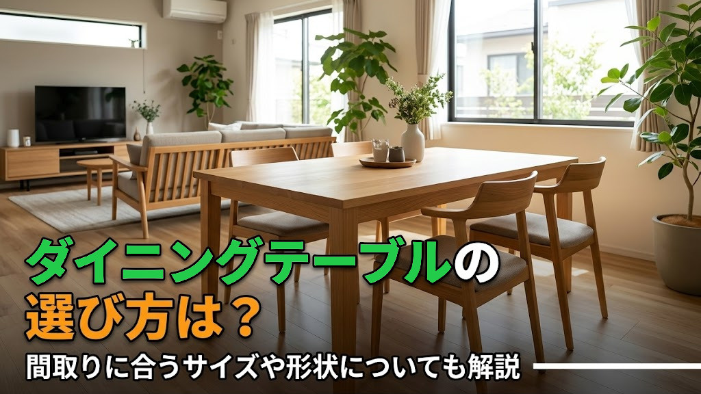 ダイニングテーブルの選び方は?間取りに合うサイズや形状についても解説