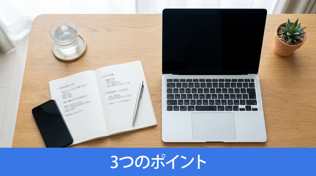 必要な設備を見極める3つのポイント