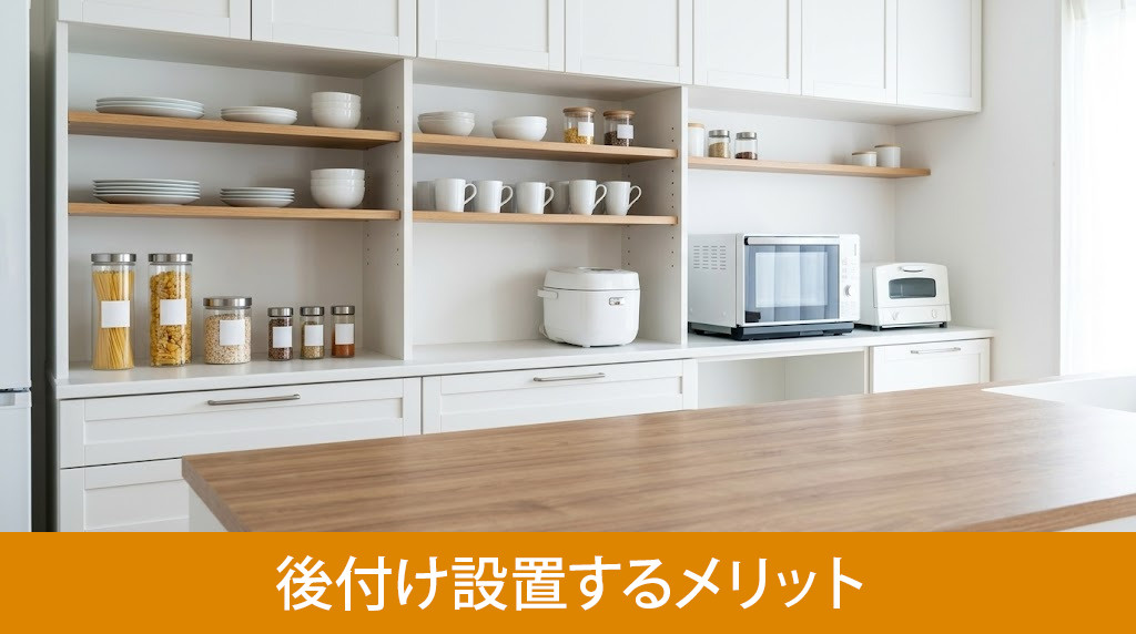 キッチン背面収納とは?後付け設置するメリット