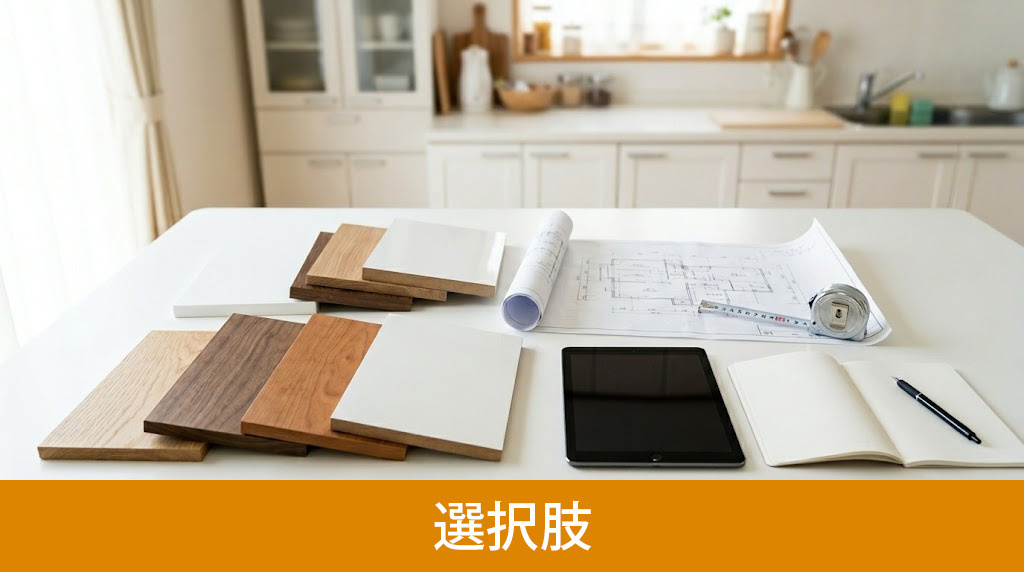 キッチン背面収納を後付けする際の選択肢