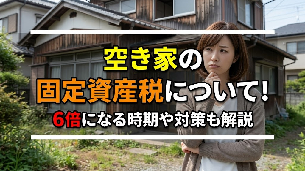 【6月2週目 編集中】空き家の固定資産税について!6倍になる時期や対策も解説