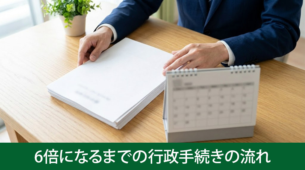 固定資産税が6倍になるまでの行政手続きの流れ