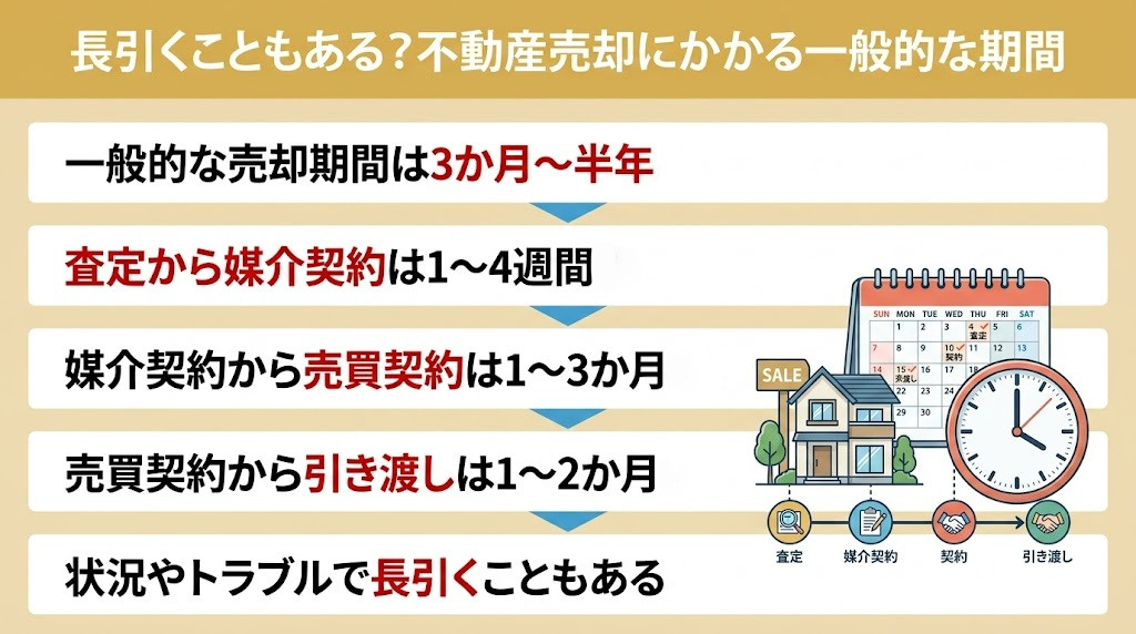 長引くこともある?不動産売却にかかる一般的な期間