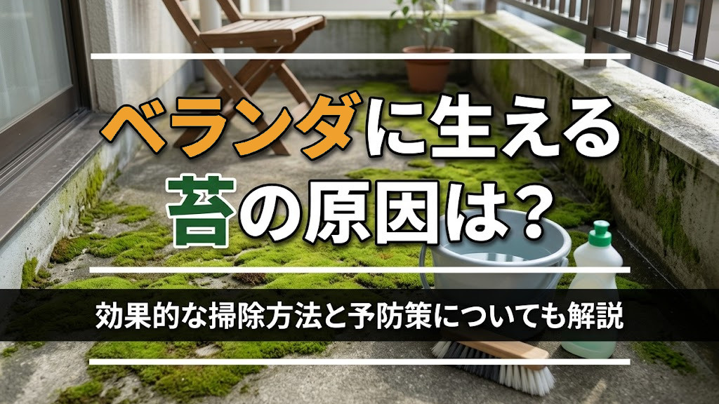 ベランダに生える苔の原因は?効果的な掃除方法と予防策についても解説
