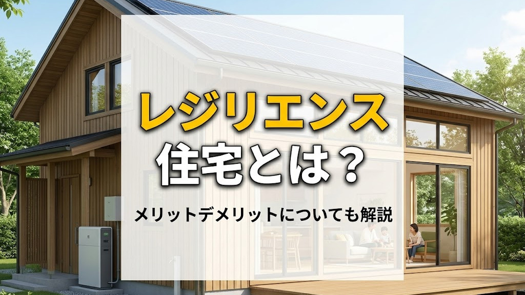 レジリエンス住宅とは?メリットデメリットについても解説