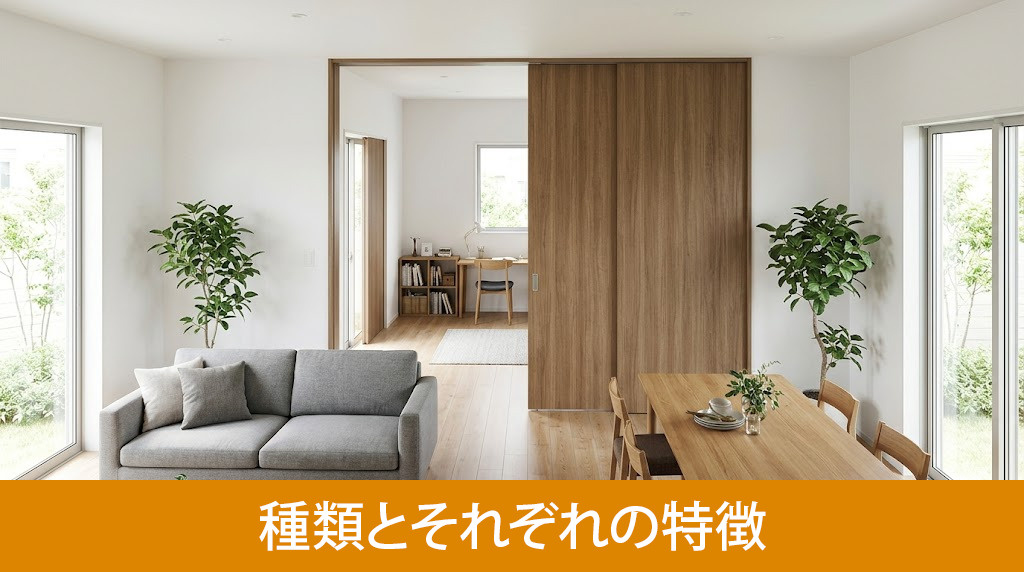 間仕切りリフォームの主な種類とそれぞれの特徴