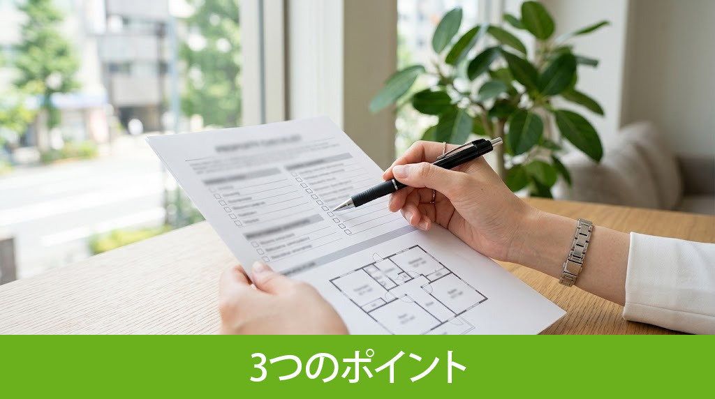 購入前に押さえるべき3つのポイント