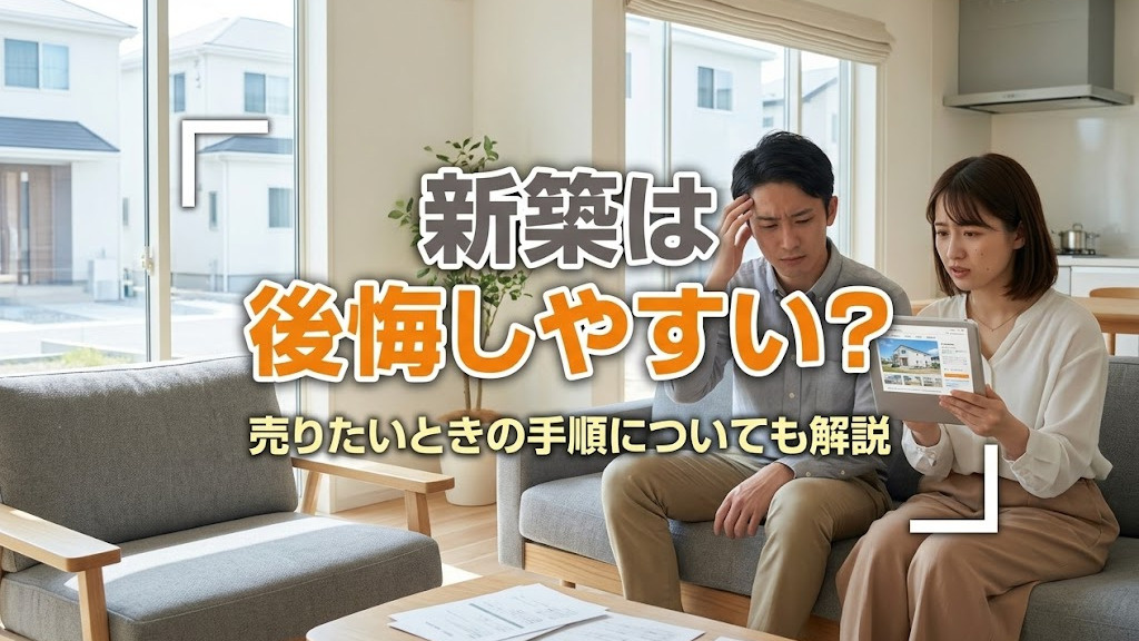 新築は後悔しやすい?売りたいときの手順についても解説