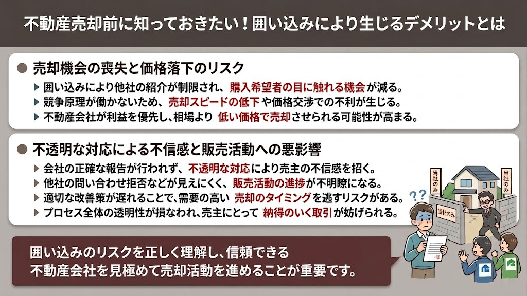 不動産売却前に知っておきたい!囲い込みにより生じるデメリットとは
