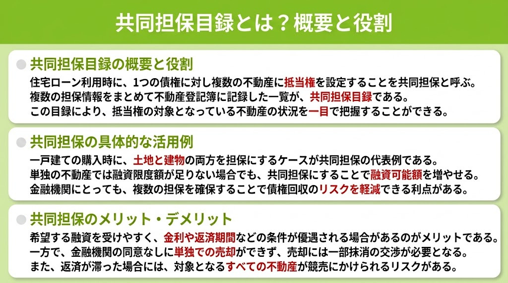 共同担保目録とは?概要と役割