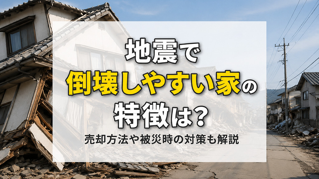 地震で倒壊しやすい家の特徴は?売却方法や被災時の対策も解説