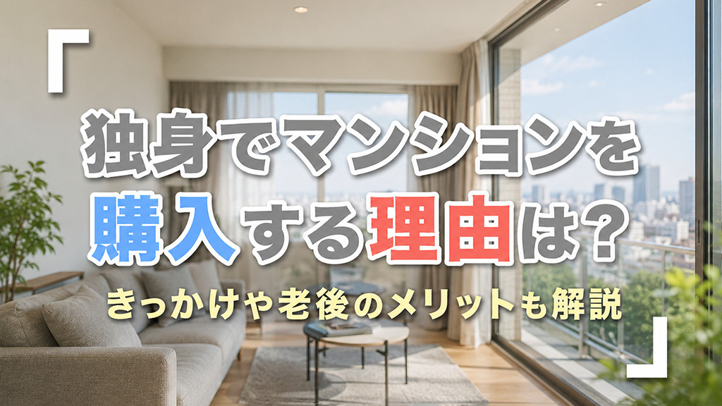 独身でマンションを購入する理由は?きっかけや老後のメリットも解説
