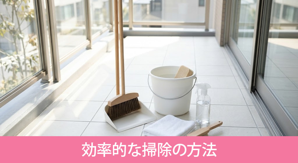 ベランダを綺麗にする効率的な掃除の方法