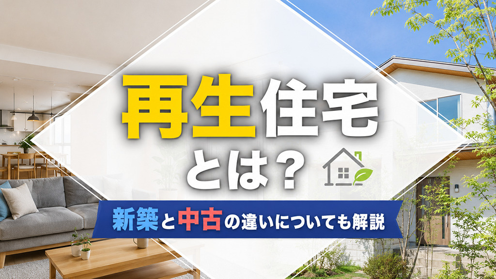 再生住宅とは?新築と中古の違いについても解説